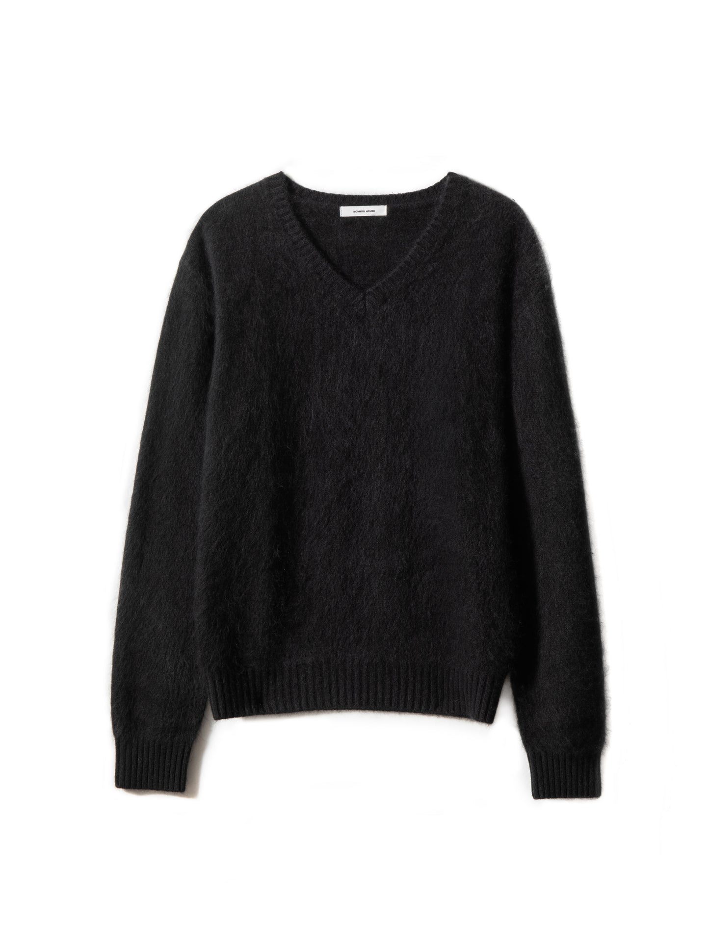 V Neck Black Knit